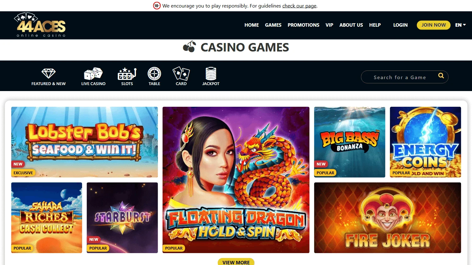 44Aces Casino — A New Brand Backed by an Established Operator